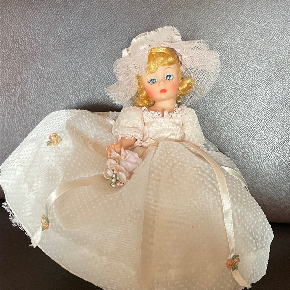 Madame Alexander Flower Girl Doll with little satin shoes.   Vintage